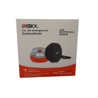 Luz de emergencia baliza geolocalizable eBox V16 IoT DGT EB2508 con funda