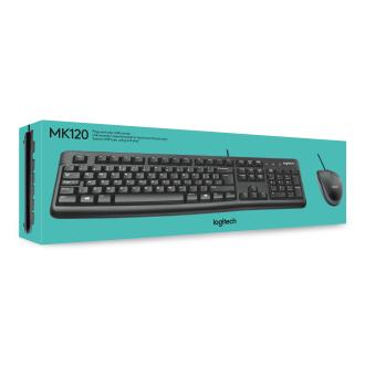 Teclado y ratón con cable Logitech MK120 -inglés-