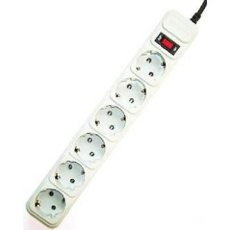 Regleta Gembird 6 tomas proteccion antipicos 1.5m blanca