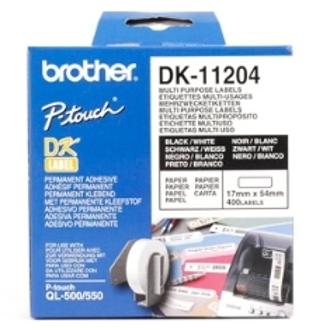 ETIQUETAS  BROTHER DK-11204 17X54MM 400 UNID.