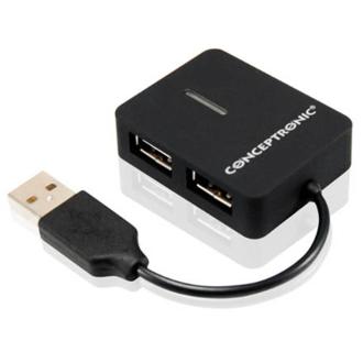 Hub Conceptronic 4 puertos USB 2.0 mini pocket