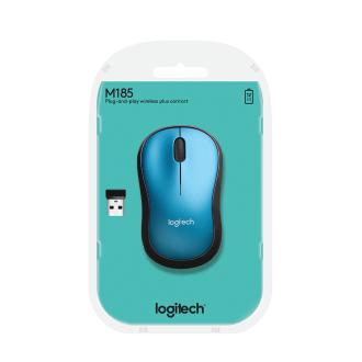 Ratón inalámbrico Logitech M185 azul