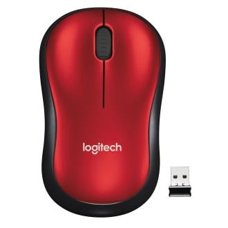 Ratón inalámbrico Logitech M185 rojo