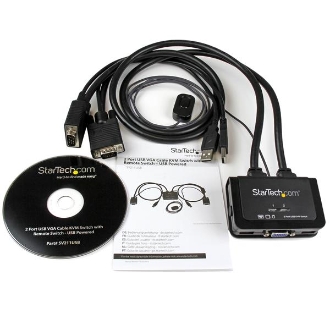 2-Port Cable KVM with VGA USB