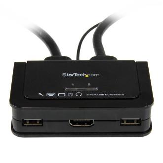 KVM StarTech 2 PCs HDMI USB Incluye cables