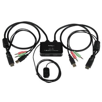 KVM StarTech 2 PCs HDMI USB Incluye cables