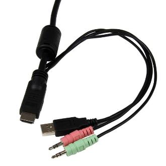 KVM StarTech 2 PCs HDMI USB Incluye cables
