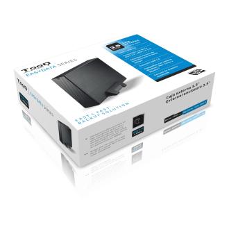 Caja externa Tooq HD 3.5" SATA USB 3.0 negro