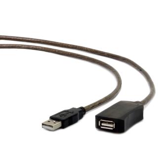 Cable extensor Gembird USB-A 2.0 macho/hembra activo 10m negro