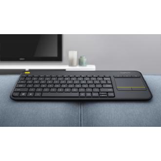 Teclado inalámbrico Logitech K400 Plus con touch negro