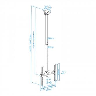 Soporte de techo LPCE1155TSLI-B 32" a 55" extensible e inclina