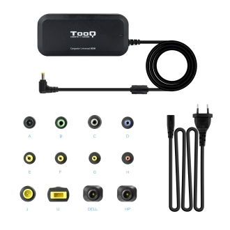 Cargador universal de portatil TOOQ TQLC-90BS02M 90W 12 Conectores