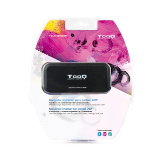Cargador universal de portatil TOOQ TQLC-90BS02M 90W 12 Conectores