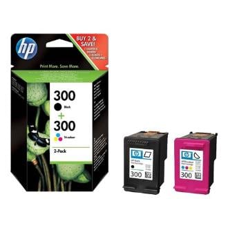 Pack 2 cartuchos HP 300 color y negro