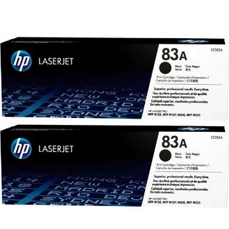 PACK 2 TONER ORIGINAL HP Nº 83A NEGRO