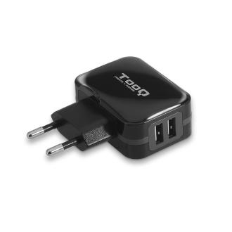 Cargador USB TooQ 2xUSB 5V 3.4A negro