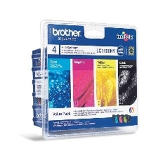 PACK 4 CARTUCHOS ORIG BROTHER LC-1100HY