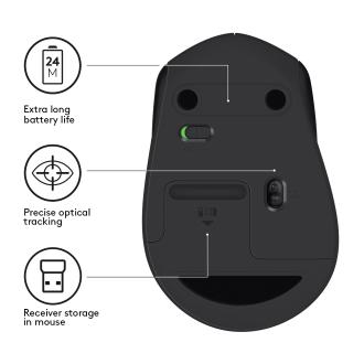 Ratón inalámbrico Logitech M330 Silent Plus negro