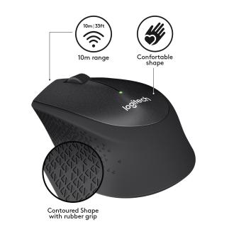 Ratón inalámbrico Logitech M330 Silent Plus negro