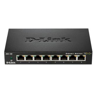 Switch D-Link DGS-108 8 puertos 10/100/1000 metálico