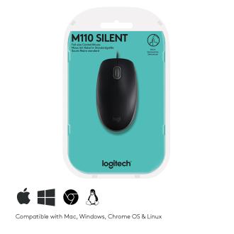 Ratón Logitech B110 Silent USB Negro
