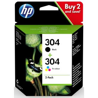 Pack 2 cartuchos originales HP 304 color y negro