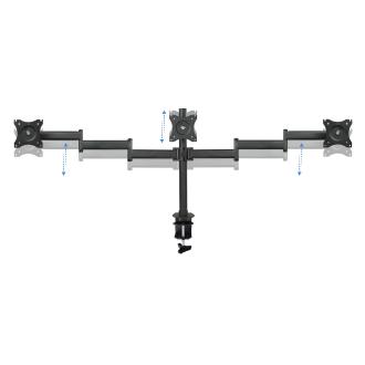 SOPORTE MESA TOOQ DB1327TN-B 3 MONIT. 13" A 27"