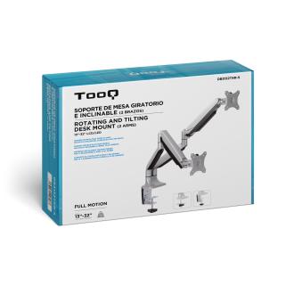 SOPORTE MESA TOOQ DB3132TNR-S 13" A 32" 2 BRAZOS