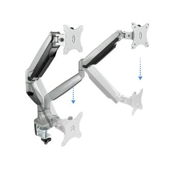 SOPORTE MESA TOOQ DB3132TNR-S 13" A 32" 2 BRAZOS
