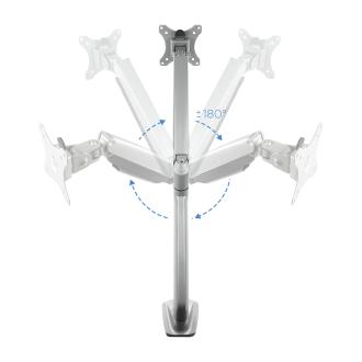 Soporte de mesa TooQ DB3032TNR-S 13" a 32" con brazo plata