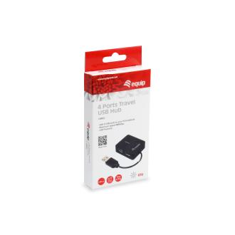 Hub USB Equip Life 4 puertos USB 2.0 negro