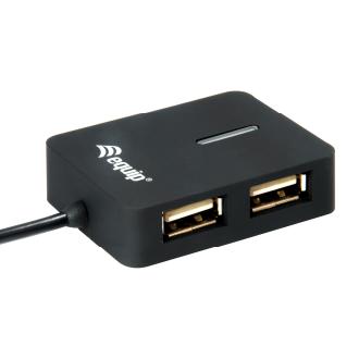 Hub USB Equip Life 4 puertos USB 2.0 negro