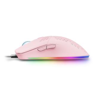 Ratón Mars Gaming MMax diseño Hive Pink 12.400 DPI