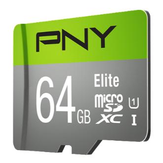 Memoria microSD PNY 64GB Elite con adaptador
