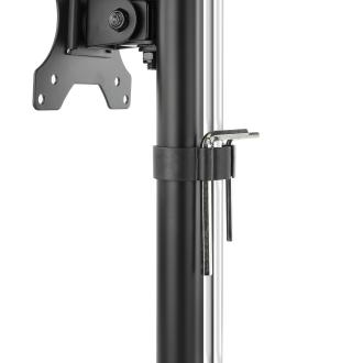 Soporte de mesa TooQ DB1127TN-B 17" a 27" regulable con peana negro