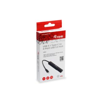 Hub USB tipo C Equip Life a 4 puertos USB 3.0
