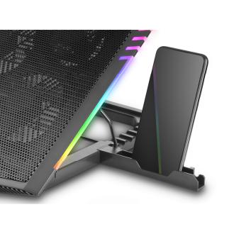 Base refrigeradora Mars Gaming MNBC5 17" RGB + soporte móvil