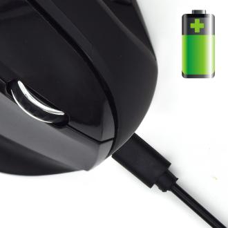 Ratón inalámbrico Ewent ergonómico vertical 1600 DPI negro