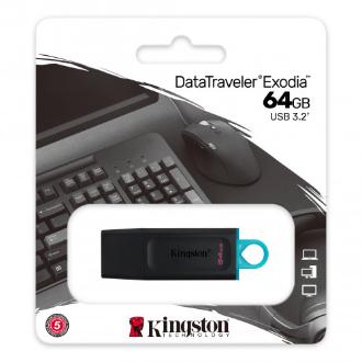 Memoria USB 3.2 Kingston DTX 64GB negro