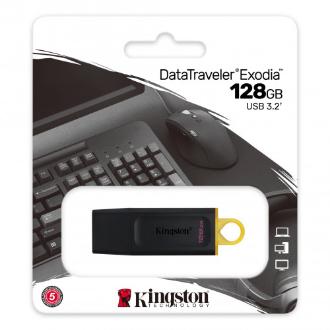 Memoria USB 3.2 Kingston DTX 128GB negro