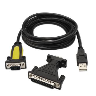 Adaptador USB a Serie RS232 Aisens 1.8m Negro