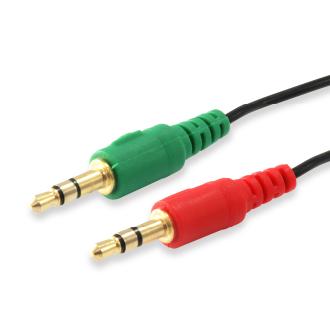 Adaptador Equip audio 1xJack 3.5mm hembra a 2xJack 3.5mm macho