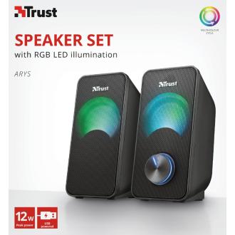 Altavoces Trust 2.0 Arys RGB 6W RMS