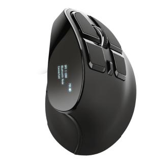 Ratón inalámbrico Trust Voxx recargable ergonómico vertical negro