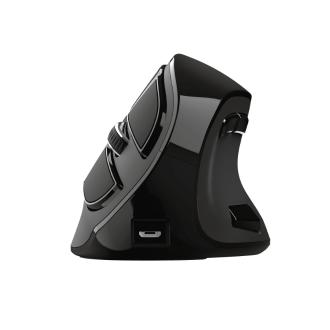Ratón inalámbrico Trust Voxx recargable ergonómico vertical negro