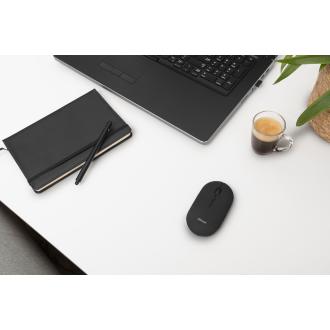 Ratón inalámbrico Trust Puck dual Bluetooth + AdaptadorRF Recargable fino negro