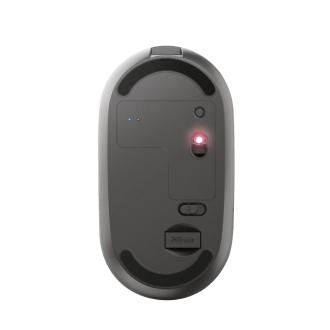 Ratón inalámbrico Trust Puck dual Bluetooth + AdaptadorRF Recargable fino negro