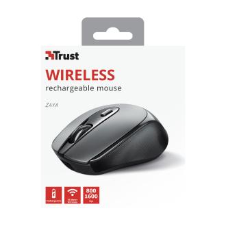 Ratón inalámbrico Trust Zaya recargable gris