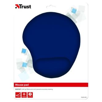 Alfombrilla con reposamuñecas Trust Bigfoot gel azul