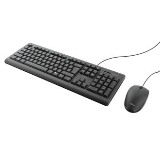 Teclado y ratón Trust TKM-250 USB negro Silencioso